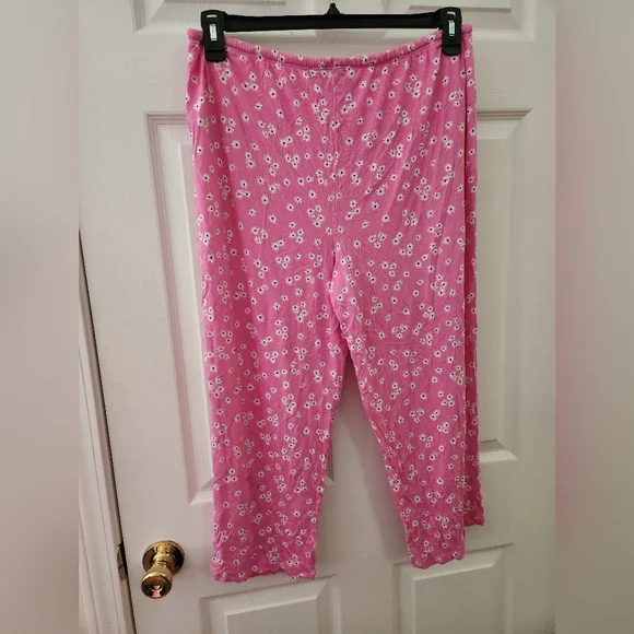 Ellen Tracy Pink Floral Pajamas, sz L - Picture 7 of 7